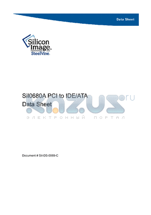 SII0680A datasheet - PCI to IDE/ATA