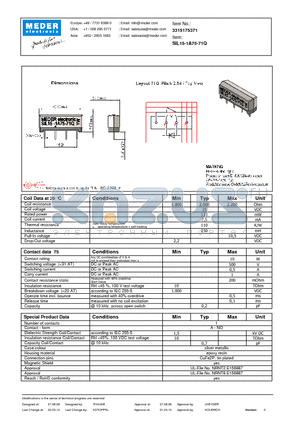 SIL15-1A75-71Q_10 datasheet - SIL Reed Relay