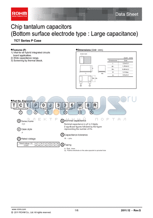 TCTP0J226M8R datasheet - Chip tantalum capacitors(Bottom surface electrode type : Large capacitance)