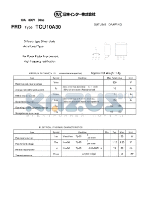 TCU10A30 datasheet - Diffusion type Silicon diode
