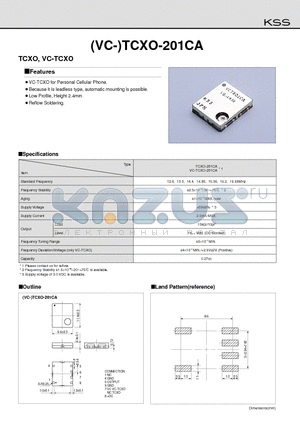 TCXO-201CA datasheet - TCXO, VC-TCXO