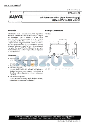 STK400-100 datasheet - AF Power Amplifier (Split Power Supply) (80 W  80 W min, THD = 0.4%)