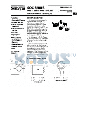 SOC100DD1 datasheet - THIN FILM COMPENSATED SENSORS