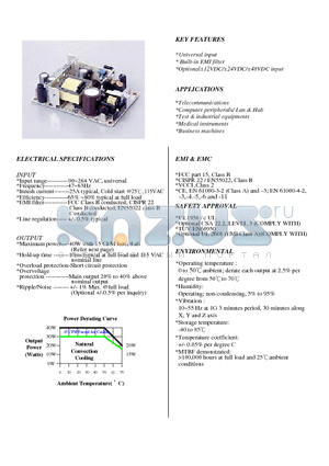 TPS40-24 datasheet - 40 WATT OPEN - FRAME SWITCHING POWER SUPPLY