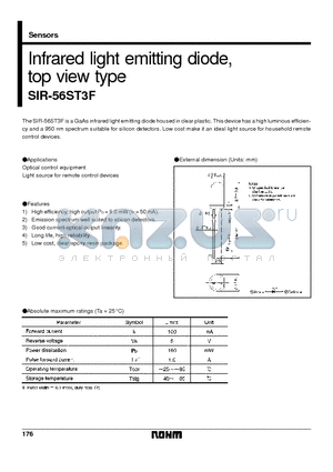 SIR-56ST3F datasheet - Infrared light emitting diode, top view type