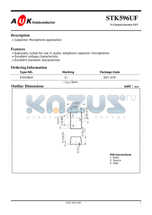 STK596UF datasheet - N-Channel Junction FET