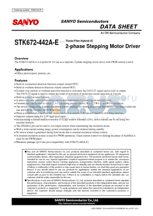 STK672-442A-E_11 datasheet - 2-phase Stepping Motor Driver