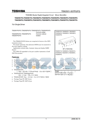 TD62506PG datasheet - 7ch Single Driver