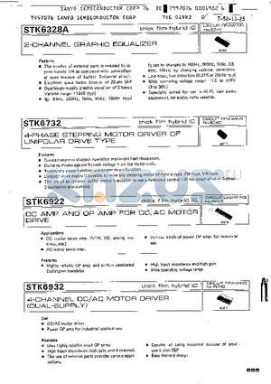 STK6932 datasheet - DC AMP AND OP AMP FOR DC,AC MOTOR DRIVE