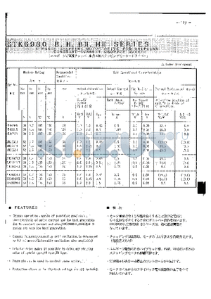 STK6981B datasheet - 4-PHASE STEPPING MOTOR DRIVE FOR UNIPOLAR CONSTANT-CURRENT CHOPPER DRIVER