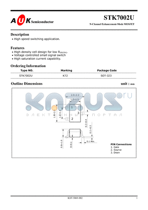 STK7002U datasheet - N-Channel Enhancement-Mode MOSFET