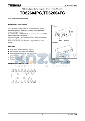 TD62604PG datasheet - 6ch Threshold Free Driver