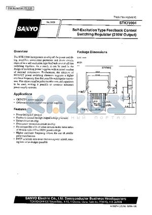 STK73907 datasheet - Self-Excitation Type Feedback Control Switching Regulator (210W Output)