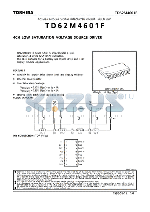 TD62M4601F datasheet - 4CH LOW SATURATION VOLTAGE SOURCE DRIVER