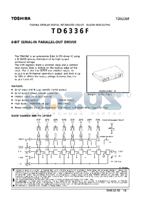 TD6336 datasheet - 8-BIT SERIAL-IN PARALLEL-OUT DRIVER