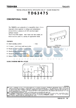TD6347S datasheet - CONVENTIONAL TIMER