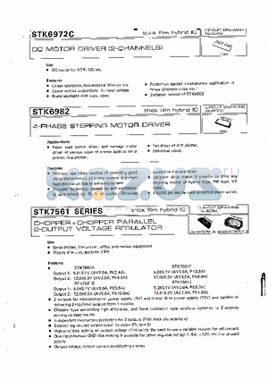 STK7561F datasheet - DC MOTOR DRIVER  (2-CHANNELS)