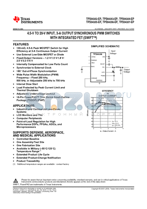 TPS54355-EP datasheet - 4.5-V TO 20-V INPUT, 3-A OUTPUT SYNCHRONOUS PWM SWITCHES