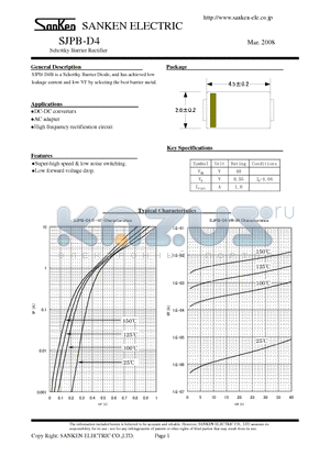 SJPB-D4 datasheet - Schottky Barrier Rectifier