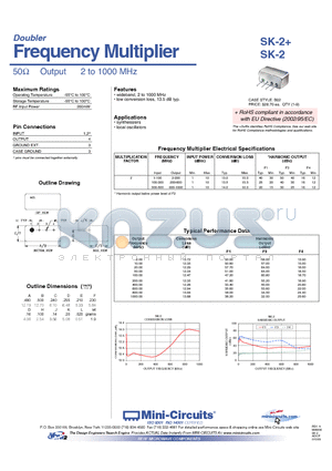 SK-2 datasheet - Frequency Multiplier
