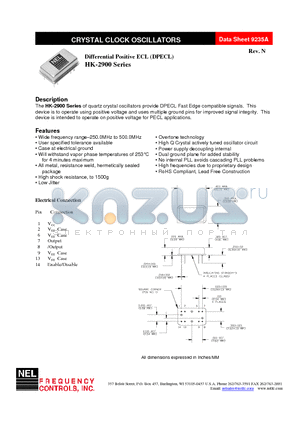 SK-A2900-FREQ datasheet - Differential Positive ECL (DPECL)