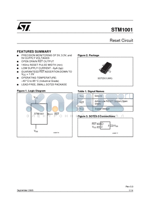 STM1001LWX6F datasheet - Reset Circuit