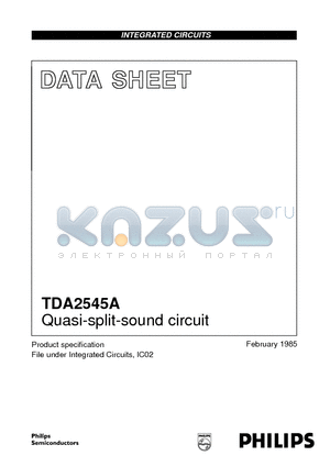 TDA2545A datasheet - Quasi-split-sound circuit