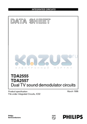 TDA2555 datasheet - Dual TV sound demodulator circuits