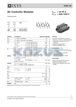 VWO35-12HO7 datasheet - AC Controller Modules