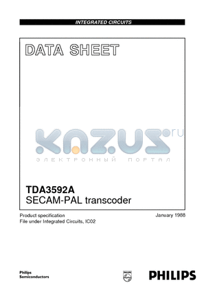 TDA3592A datasheet - SECAM-PAL transcoder