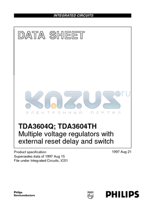 TDA3604Q datasheet - Multiple voltage regulators with external reset delay and switch