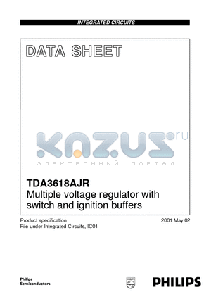 TDA3618 datasheet - Multiple voltage regulator with switch and ignition buffers