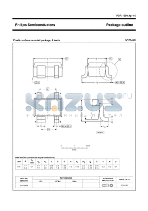 SOT343N datasheet - Plastic surface mounted package; 4 leads