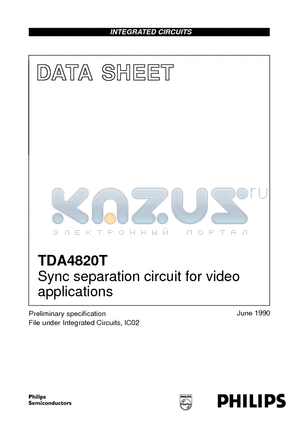 TDA4820T datasheet - Sync separation circuit for video applications
