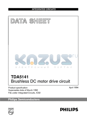 TDA5141T datasheet - Brushless DC motor drive circuit