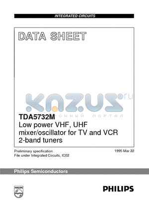 TDA5732M datasheet - Low power VHF, UHF mixer/oscillator for TV and VCR 2-band tuners