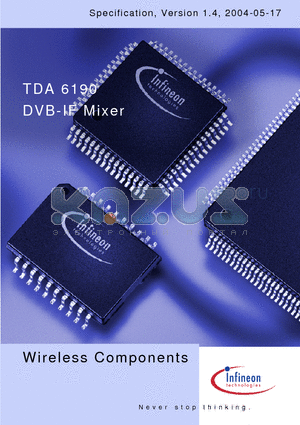TDA6190 datasheet - DVB-IF Mixer