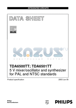 TDA6500TT datasheet - 5 V mixer/oscillator and synthesizer for PAL and NTSC standards