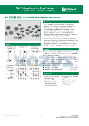 SP0504BAHTG datasheet - SP050xBA Lead-Free/Green Series