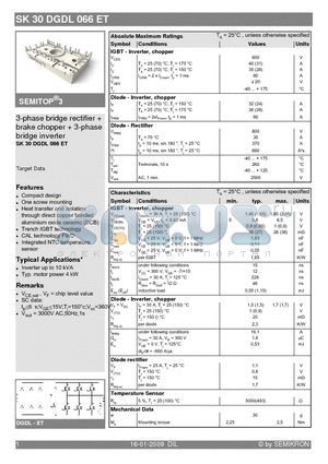 SK30DGDL066ET_09 datasheet - 3-phase bridge rectifier  brake chopper  3-phase bridge inverter