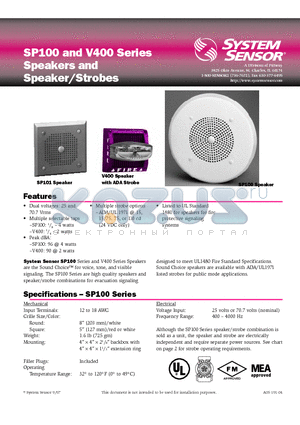 SP101 datasheet - Speakers