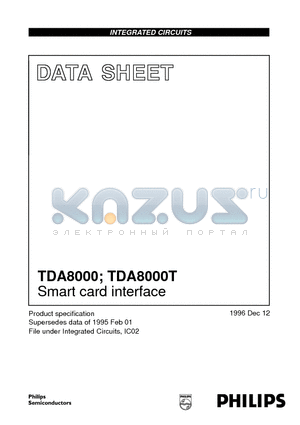 TDA8000T datasheet - Smart card interface