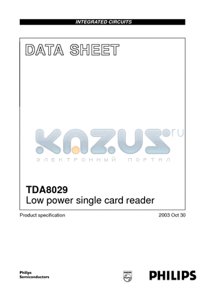 TDA8029HL/C2 datasheet - Low power single card reader