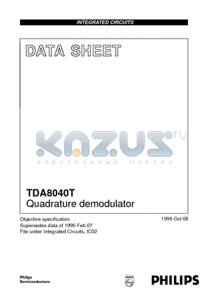 TDA8040T datasheet - Quadrature demodulator