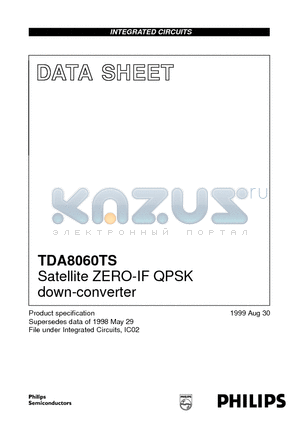 TDA8060TS datasheet - Satellite ZERO-IF QPSK down-converter