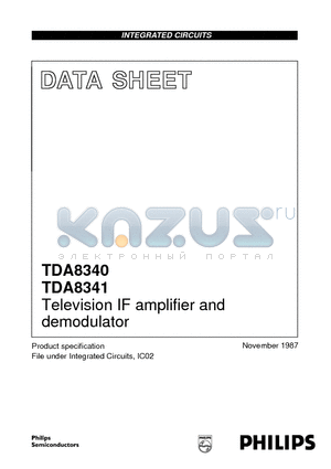 TDA8340 datasheet - Television IF amplifier and demodulator