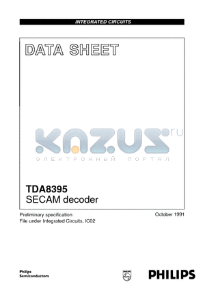 TDA8395 datasheet - SECAM decoder