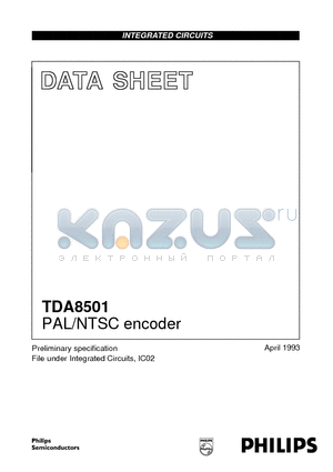 TDA8501 datasheet - PAL/NTSC encoder