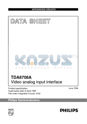 TDA8708AT datasheet - Video analog input interface