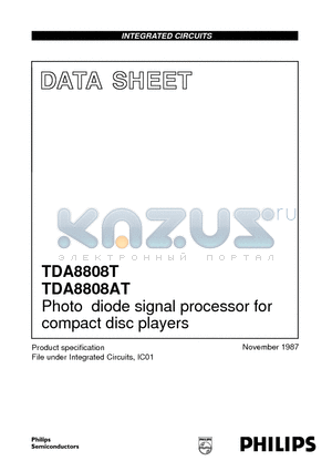 TDA8808T datasheet - Photo diode signal processor for compact disc players